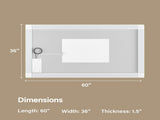 60x36" Gold Eco-Friendly Silver Mirror Dual LED Light Strips Front and Back LightingUnable ship on 49898287