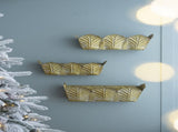 Set of 3 Rustic Wall Metal Planter, L21.7x8.7x8" M21.3x8x7.7" S18x7x7" W2078P498328