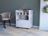 Hannah White 1-Door Bar Cart B062P175047