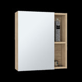 ZUN Labelle Medicine Cabinet With Mirror, Five Internal Shelves, Single Door -Pine B20091925