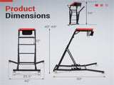 400 LBS Capacity Heavy Duty Topside Creeper with 4-Level Height Adjustable, Foldable Automotive 12685717