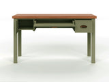 ZUN 53 inch Writing Desk, No Assembly Required, Sage Green and Fruitwood Finish B108P160216