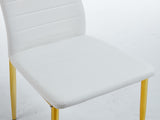 chair set of 4,GOLDEN COLOR LEG,WHITE SEAT W234P241305