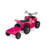 6V Kids Electric ATV, Toddler Ride on Car with Trailer, Music, Bluetooth Power Display for Boys W2181P160390