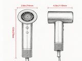 High-Speed Hair Dryer, 200M Negative Ion Blow Dryer with LCD Thermo-Control & Nozzle 84215129