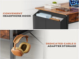 32 Inch Small Desk Computer Desk with 2 Fabric Drawer Storage Bag Iron Hook Gaming Writing Table, 57857489