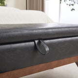 COOLMORE Teddy wool fabric, solid wood feet for solid weighing, and bed end stool with storage W1539P242727