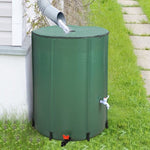 ZUN 132 Gallon Folding Rain Barrel Water Collector Green 39289115