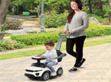 3-in-1 Kids Ride On Push Car for 12-36 Months Removable Handle Anti-Roll Board Horn Music White 25323980