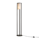 Metal Floor Lamp with Glass Cylinder Shade B03599405