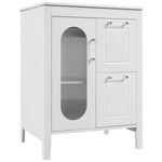 ZUN 24" Bathroom Vanity with Sink, Bathroom Vanity Cabinet with Two Drawers and Door, Adjustable Shelf, 24407153