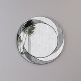 ZUN 24 inch Wall-Mounted Silver Decorative Round Wall Mirror for Home, Living Room, Bedroom, Entryway W1043P188136