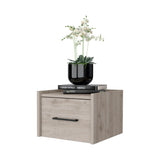 Elfrida Wall-Mounted Nightstand, Sleek Single-Drawer Design with Spacious Top Shelf B128P148914