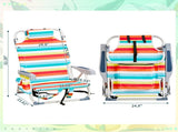 63*65*82cm Short Oxford Cloth Silver White Aluminum Tube Bearing 100kg Beach Chair Rainbow Stripes 99378183