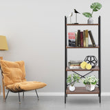 Simple And Beautiful Four Story Steel Wood Bookshelf 20516575
