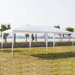 ZUN 3*6m Non-Cloth PE Cloth Plastic Sprayed Iron Pipe Outdoor Party Tent White 08645783