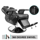 Black Barber Chair Heavy Duty Reclining Hydraulic Professional for Salon/Barbershop/Hair Stylist 47781379