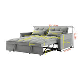 Modern Velvet Loveseat Futon Sofa Couch w/Pullout Bed,Small Love Seat Lounge Sofa w/Reclining W1359P183644