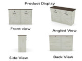 Farmhouse Double Tilt Out Trash Cabinet for 20 Gallon Trash Cans, Free Standing Recycling Cabinet 08872441