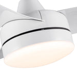 ZUN 42 inch indoor white ceiling fan with LED light W1367P146456