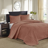 3 Piece Reversible Quilt Set Clay Red King/Cal King B035P266676
