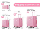 Luggage Sets 4 Piece, Expandable Lightweight Suitcase with 4 Double 360 Degrees Mute 10991167