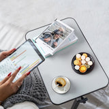 Multifunctional Adjustable Bedside Table MDF/Iron/4 Wheels With Brake, Silver Grey 27887581