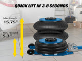 Air Jack, 3 Ton/6600 lbs Triple Bag Jack, Bag Jack Lift Up to 15.75 Inch, 3-5S Fast Lifting 24477871