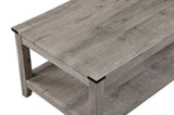 ZUN Rustic Gray Brown 3-Piece Cocktail Set Wooden Table Top Rectangular Coffee Table and Two Matching B011P244325