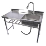 47.2 Inch Commercial Kitchen Prep & Utility Sink for Restaurant Kitchen Dual Bowl Style 51504696