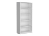 Vinton 4-Tier Bookcase with Modern Storage for Books and Decor, White B097P167418