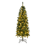 ZUN 6 FT Pre-lit Artificial Pencil Christmas Tree, Hinged Xmas Pine Tree with 400 Branch Tips, 210 20022632