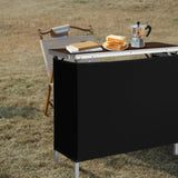 Portable Folding Bar Table with Shelf, Tradeshow Podium Table with Black Skirt and Carrying Bag, for 74020980