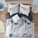 King/Cal King Watercolor Tie Dye Printed Comforter Set with Throw Pillow B035P203248