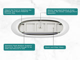 47'' Acrylic Freestanding-Acrylic Soaking Tubs, White, Oval Shape Freestanding W1675P189559