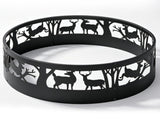 36in Fire Ring, Elk Pattern, Round, Iron 30970956