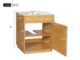 20-inch Bathroom Vanity with Ceramic Sink, Freestanding Single Vanity Set with Soft Closing Door, N710P334910P