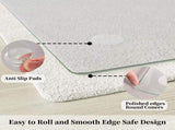 36"x46" Tempered Glass Office Chair Mat for Carpeted or Hardwood Floors,Clear 19377120