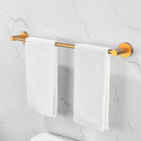 ZUN Bathroom Hardware Set, Thicken Space Aluminum 6 PCS Towel bar Set- Brushed Gold 24 Inches Wall 85205512