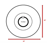11" H x 30" W Fiber Reinforced Concrete Propane/Natural Gas Outdoor Fire Pit Table with Lid B120141817