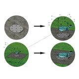 Patio Umbrella Base in Ground, Heavy-Duty Steel Construction for Stability, Supports up to 700LBS, W1859P303841