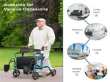Practical Folding Rolling Walker Transport Wheelchair 05399623