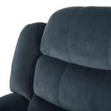 Classic Design, Steel Gray Plush Fabric, Glider Recliner 57412.00FSTL