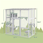 ZUN Cat Cage、pet Cage 18584705