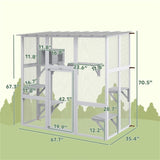 ZUN Cat Cage、pet Cage 18584705