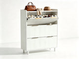 () 3-Drawer Shoe Cabinet with Top Grille Panel MDF Door Panels with 61739478