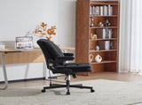 Criss Cross Legged Office Chair with Flip-Up Back Built-In Dynamic Airbag Lumbar Support, Wide Seat 00438855