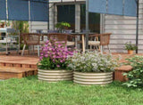 Set of 2 Raised Garden Beds Metal Planter Box Kit with Safety Edging, Easy-to-Assemble Stock Tank 88327592