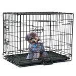 ZUN 24" Pet Kennel Cat Dog Folding Steel Crate Animal Playpen Wire Metal 32589863