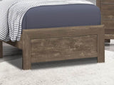 Rustic Brown Finish 1pc Twin Size Bed Panel Headboard Footboard Wooden Bedroom Furniture B01154136